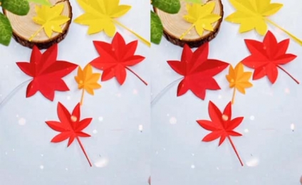 How to cut out maple leaves with paper?